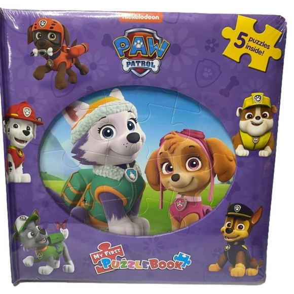 🔵 New Nickelodeon Paw Patrol “My First Puzzle Book” With 5 Puzzles - Picture 1 of 6